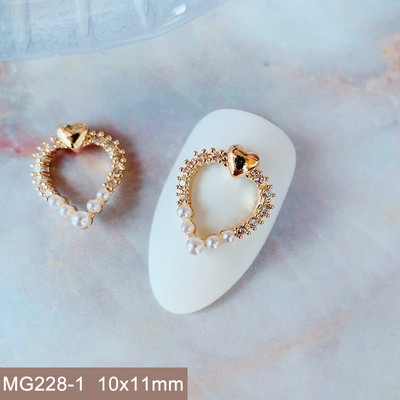 10db 3D Butterfly Love Virág Ötvözet Nail Art Circon Pearl Crystal Fém Manikűr Köröm Kiegészítők Kellékek Dekorációk Bűbáj