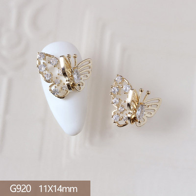 10db 3D Butterfly Love Virág Ötvözet Nail Art Circon Pearl Crystal Fém Manikűr Köröm Kiegészítők Kellékek Dekorációk Bűbáj