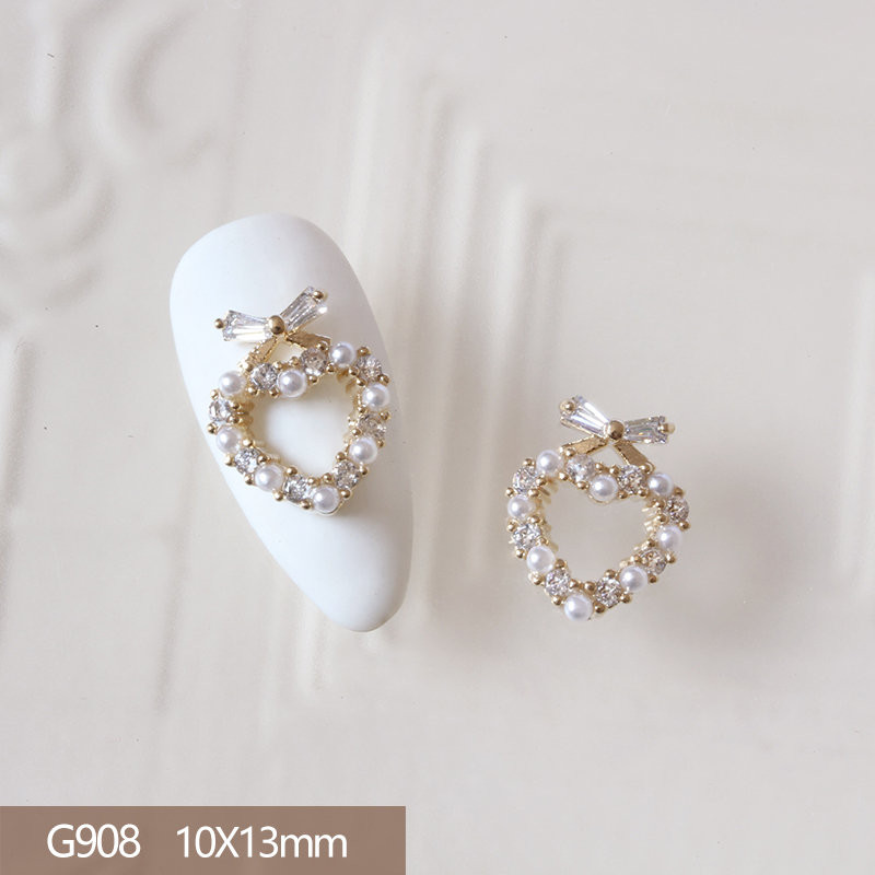 10db 3D Butterfly Love Virág Ötvözet Nail Art Circon Pearl Crystal Fém Manikűr Köröm Kiegészítők Kellékek Dekorációk Bűbáj