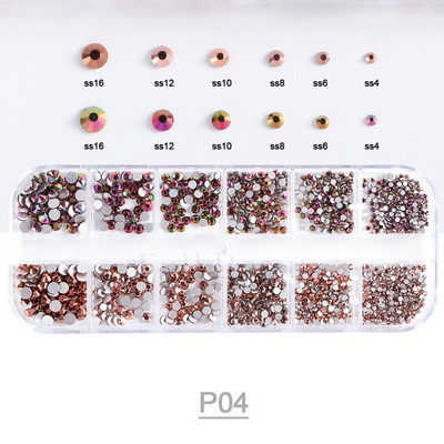 12 grile Pietre de unghii cu strasuri albe Diamante cu spate plat Bijuterii Decoratiuni pentru arta unghiilor Pietra de cristal Brelocuri pentru unghii 3D CHP07