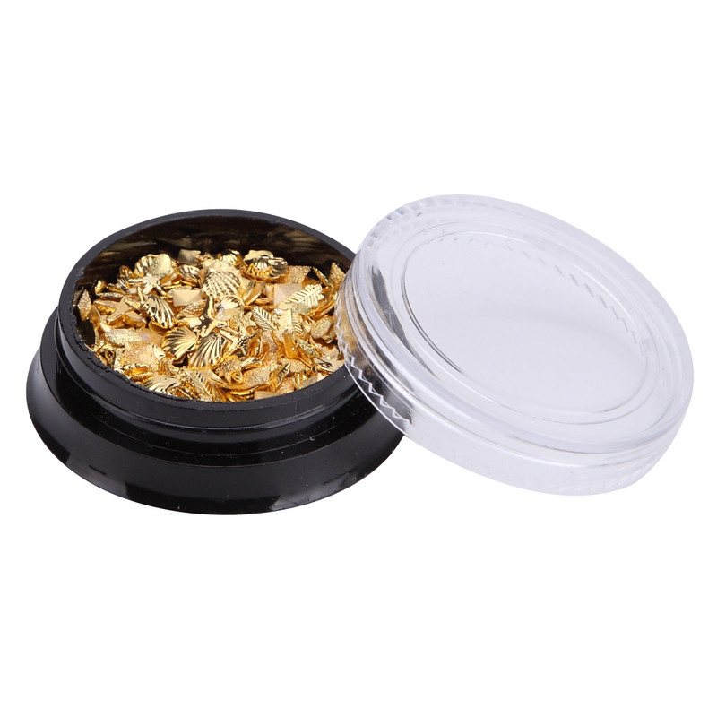 Monja 4 mm-es körömdíszítés fém karácsonyi arany csillogó pelyhek vegyes hópehely DIY 3D csillogók flitterek matricák manikűr dekorációk