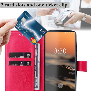 Кожен калъф Wallet Tree Embossing за Samsung Galaxy A12 A13 A14 A23 A33 A51 A52 A53 A71 A72 A73 S23 Ultra S22 S21 FE S20 FE