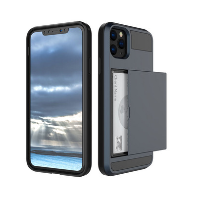 Калъф за телефон Slide Wallet със слот за кредитна карта за iPhone 14 13 12 11Pro Max XR XS Max X 8 7 Plus Edge TPU Armor Удароустойчив заден капак