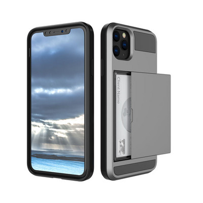Калъф за телефон Slide Wallet със слот за кредитна карта за iPhone 14 13 12 11Pro Max XR XS Max X 8 7 Plus Edge TPU Armor Удароустойчив заден капак