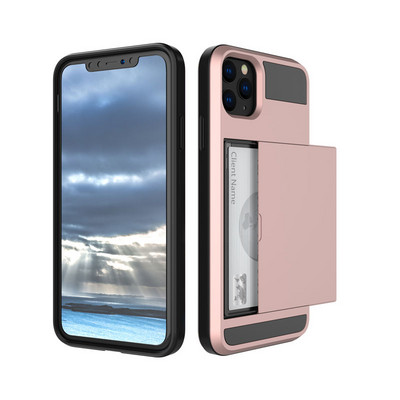 Калъф за телефон Slide Wallet със слот за кредитна карта за iPhone 14 13 12 11Pro Max XR XS Max X 8 7 Plus Edge TPU Armor Удароустойчив заден капак