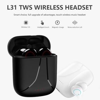 Безжични Bluetooth слушалки Музикални слушалки L31TWS HiFi стерео HD слушалки за разговори Водоустойчиви спортни слушалки за Samsung Iphon Xiaomi