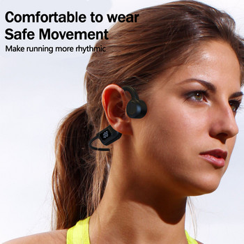 Безжични Bluetooth слушалки с костна проводимост TWS Водоустойчиви спортни слушалки Намаляване на шума Магнитни слушалки за бягане с микрофон U9
