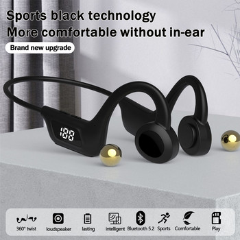 Безжични Bluetooth слушалки с костна проводимост TWS Водоустойчиви спортни слушалки Намаляване на шума Магнитни слушалки за бягане с микрофон U9