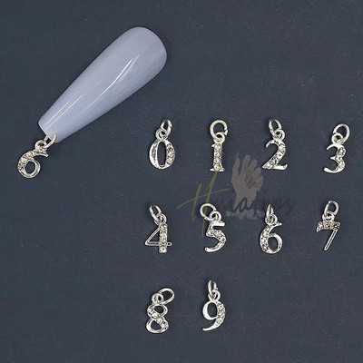 10pc 3D privjesci za nokte San Judas Luksuzni metalni privjesci za nokte Art Charm pozlaćeni kamenčići kristalni DIY pribor za manikuru