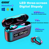 G40 TWS Bluetooth fejhallgató vezeték nélküli sport fejhallgató zajcsökkentő LED digitális kijelző zenei fülhallgató minden okostelefonon működik