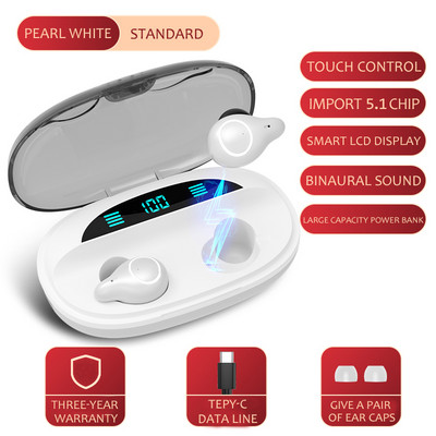 Α18 Ακουστικά TWS Ασύρματα ακουστικά μουσικής με οθόνη LED υψηλής ποιότητας 9D ήχου για ακουστικά Bluetooth της Oppo Huawei Iphone Xiaomi