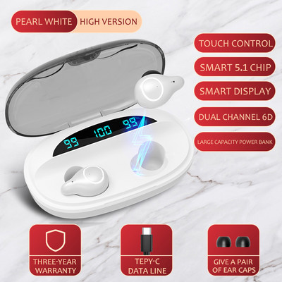 Α18 Ακουστικά TWS Ασύρματα ακουστικά μουσικής με οθόνη LED υψηλής ποιότητας 9D ήχου για ακουστικά Bluetooth της Oppo Huawei Iphone Xiaomi