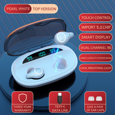 Α18 Ακουστικά TWS Ασύρματα ακουστικά μουσικής με οθόνη LED υψηλής ποιότητας 9D ήχου για ακουστικά Bluetooth της Oppo Huawei Iphone Xiaomi