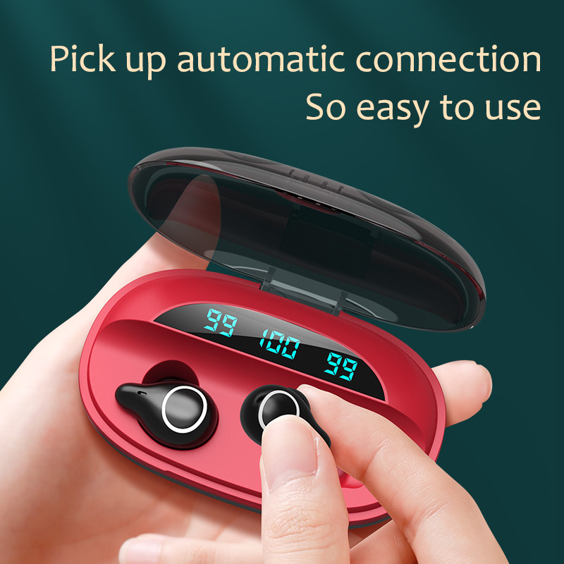 Α18 Ακουστικά TWS Ασύρματα ακουστικά μουσικής με οθόνη LED υψηλής ποιότητας 9D ήχου για ακουστικά Bluetooth της Oppo Huawei Iphone Xiaomi