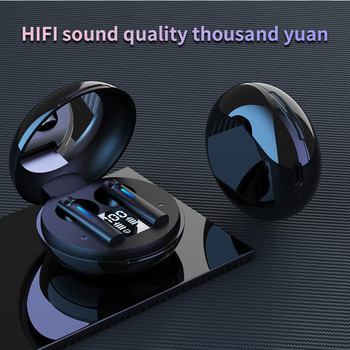 Ακουστικά T15 Ασύρματα ακουστικά Bluetooth Business Ακουστικά Noise Duction Stereo για Xiaomi Huawei Iphone TWS Sports Earbuds