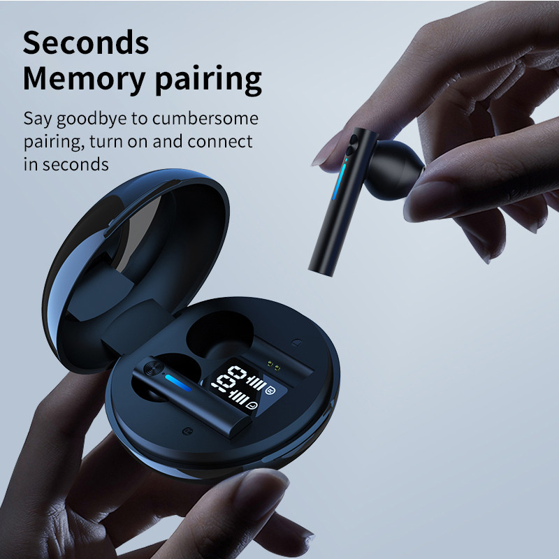 Ακουστικά T15 Ασύρματα ακουστικά Bluetooth Business Ακουστικά Noise Duction Stereo για Xiaomi Huawei Iphone TWS Sports Earbuds