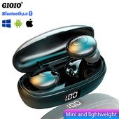 Ασύρματα ακουστικά Bluetooth HKT-6 TWS Αδιάβροχα Ακουστικά μουσικής ψηφιακής οθόνης ισχύος για Iphone Αθλητικά ακουστικά Huawei Xiaomi