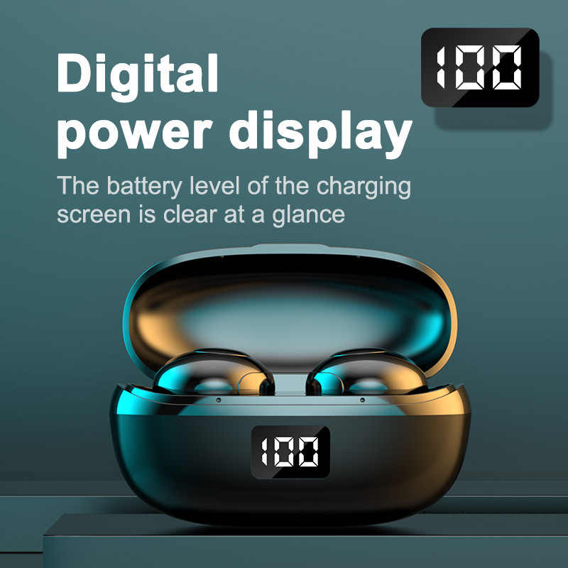 Ασύρματα ακουστικά Bluetooth HKT-6 TWS Αδιάβροχα Ακουστικά μουσικής ψηφιακής οθόνης ισχύος για Iphone Αθλητικά ακουστικά Huawei Xiaomi