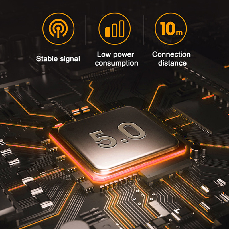 Ασύρματα ακουστικά Bluetooth HKT-6 TWS Αδιάβροχα Ακουστικά μουσικής ψηφιακής οθόνης ισχύος για Iphone Αθλητικά ακουστικά Huawei Xiaomi