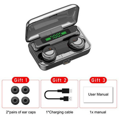 Ασύρματο ακουστικό TWS Ακουστικό Bluetooth F9-3 Mini Earpiece Sports Earbuds για Huawei OPPO Samsung Iphone Xiaomi Music Headphone