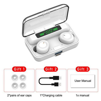 Ασύρματο ακουστικό TWS Ακουστικό Bluetooth F9-3 Mini Earpiece Sports Earbuds για Huawei OPPO Samsung Iphone Xiaomi Music Headphone