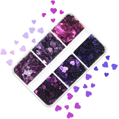 6 rács Mermaid Love Heart köröm flitterek AB Butterfly Glitter Flakes körömdíszítési kellékek barkácsolás szakembereknek Kiegészítők