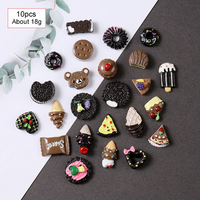 10 gab./partija Kawaii sveķu nagu mākslas piekariņi Happy Flower Jelly Gummy Mix Sweet Candy 3D Nagu dekorēšana DIY Luksusa nagu aksesuāri