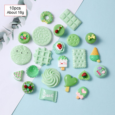 10 gab./partija Kawaii sveķu nagu mākslas piekariņi Happy Flower Jelly Gummy Mix Sweet Candy 3D Nagu dekorēšana DIY Luksusa nagu aksesuāri