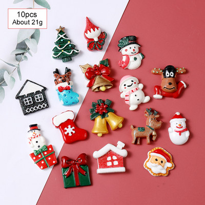 10 gab./partija Kawaii sveķu nagu mākslas piekariņi Happy Flower Jelly Gummy Mix Sweet Candy 3D Nagu dekorēšana DIY Luksusa nagu aksesuāri
