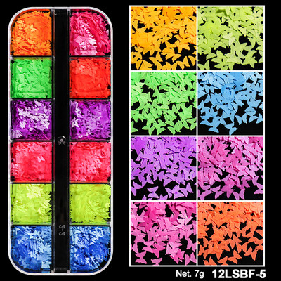 12 rács Szerelem Nail Art Csillogó Szív Pehely Valentin-napi Dekoráció 3D Vegyes Forma Paillette Manikűr Barkácsolás Professzionális Kiegészítők