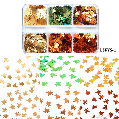 6 mreža New Star Nail Art Svjetlucave šljokice Boja lasera Zvjezdano nebo Mjesečeve pahuljice Pribor za nokte za manikuru Profesionalni dodaci