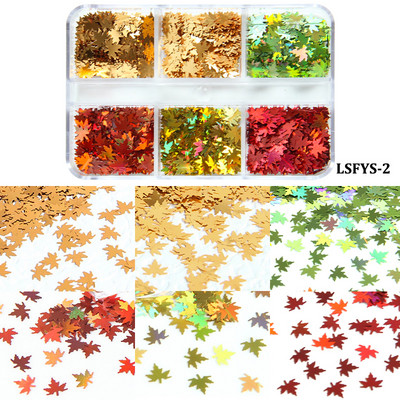 6 mreža New Star Nail Art Svjetlucave šljokice Boja lasera Zvjezdano nebo Mjesečeve pahuljice Pribor za nokte za manikuru Profesionalni dodaci