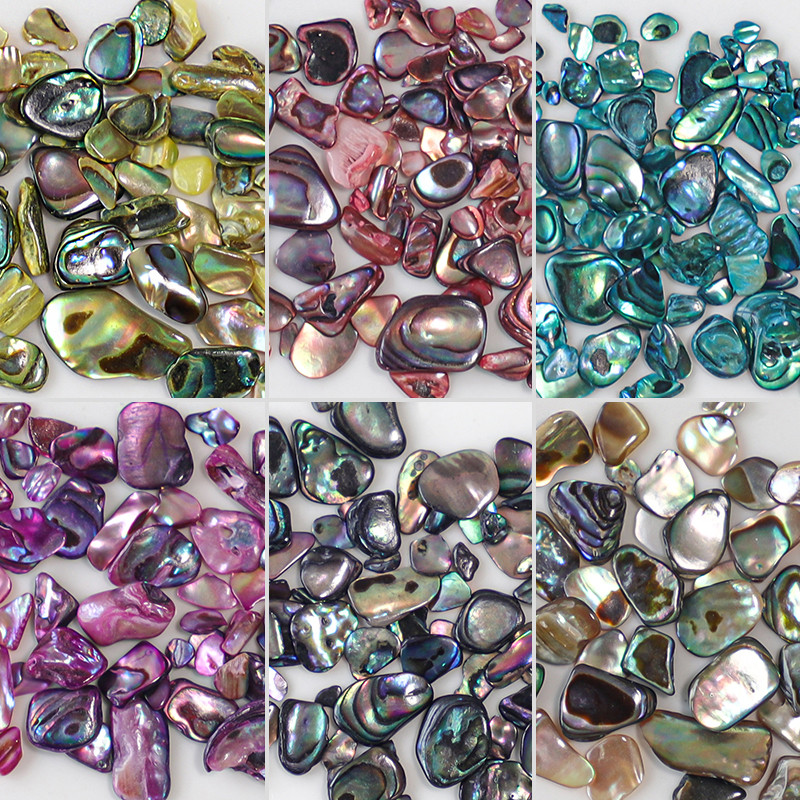 12 rács természetes abalone tengeri kagyló kő körömdíszítés 3D szabálytalan szelet töredékek pelyhek körömbűvek manikűr kiegészítők