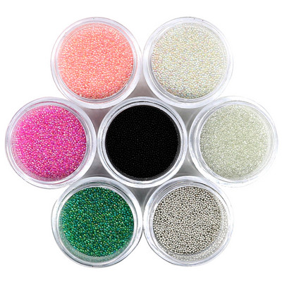 3D Nail Art Crystal Sićušni kamenčići za manikuru Staklene kuglice Microbead Kavijar perle Ukrasi DIY privjesci Dodaci za nokte