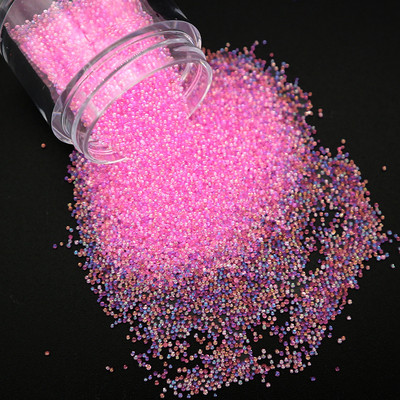 3D Nail Art Cristal Strasuri mici pentru manichiură Bile de sticlă Microbead Caviar Mărgele Decorații Brelocuri DIY Accesorii pentru unghii