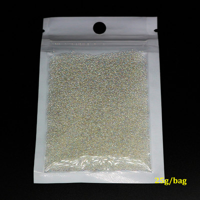 3D Nail Art Cristal Strasuri mici pentru manichiură Bile de sticlă Microbead Caviar Mărgele Decorații Brelocuri DIY Accesorii pentru unghii