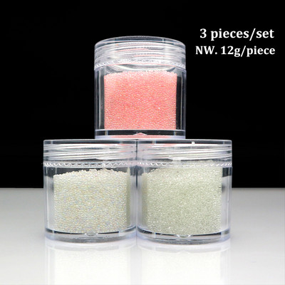 3D Nail Art Cristal Strasuri mici pentru manichiură Bile de sticlă Microbead Caviar Mărgele Decorații Brelocuri DIY Accesorii pentru unghii