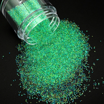 3D Nail Art Cristal Strasuri mici pentru manichiură Bile de sticlă Microbead Caviar Mărgele Decorații Brelocuri DIY Accesorii pentru unghii