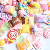 30db/tétel Kawaii Nail Art Charms Resin Sweet Candy Flower Jelly Gummy Bear 3D akril köröm dekoráció Luxus köröm kiegészítők