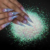 1 pungă Iriscent AB Iregular Nail Glitter Fakes 3D Sparkly Chunky Paiete Paillette Decoratiuni Manichiura Unghii Accesorii