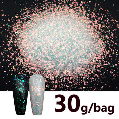 1 pungă Iriscent AB Iregular Nail Glitter Fakes 3D Sparkly Chunky Paiete Paillette Decoratiuni Manichiura Unghii Accesorii