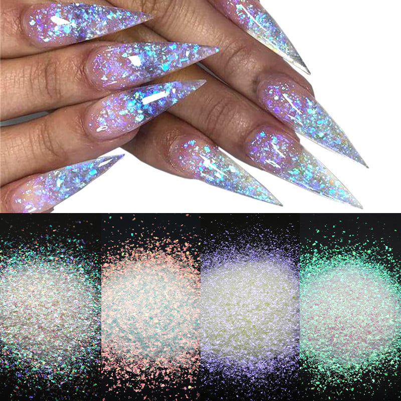 1 pungă Iriscent AB Iregular Nail Glitter Fakes 3D Sparkly Chunky Paiete Paillette Decoratiuni Manichiura Unghii Accesorii