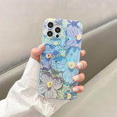 Luxury Fashion Retro Flowers lāzera tālruņa korpuss iPhone 13 Pro MAX 12 Mini 11 X XS XR 7 8 Plus SE2020 mīksts TPU triecienizturīgs vāciņš