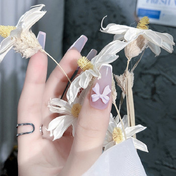 30 бр./кутия Bowknot Nail Art Decoration Resin 3D дълга панделка Матирана текстура Моден дизайн Талисмани за нокти Аксесоари за нокът Направи си сам