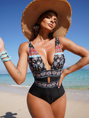 2022 m. Sexy Print be nugarų Moteriškas maudymosi kostiumėlis Push Up Monokini High Waist Bandage Bodysuit plaukimo kostiumas moterims