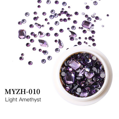 Crystal Nails Art strasszkészlet vegyes méretű hordozható készlet üveg gyémánt díszítések 3D AB lapos drágakövek köröm tervezési kellékek