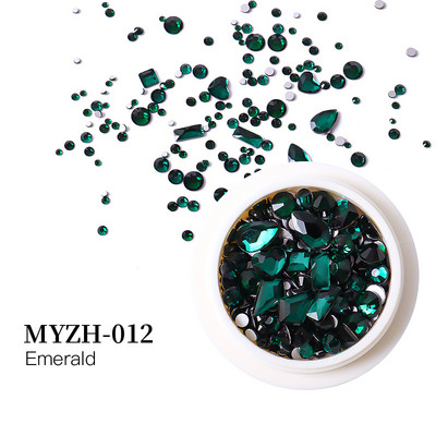 Crystal Nails Art strasszkészlet vegyes méretű hordozható készlet üveg gyémánt díszítések 3D AB lapos drágakövek köröm tervezési kellékek