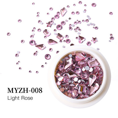 Crystal Nails Art strasszkészlet vegyes méretű hordozható készlet üveg gyémánt díszítések 3D AB lapos drágakövek köröm tervezési kellékek