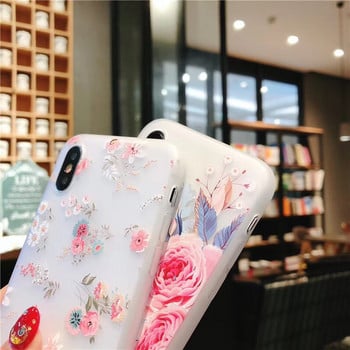 Матов калъф Lovebay за iPhone 13 12 11 14 Pro Max X XR XS Max 6 6s 7 8 Plus 5 3D Art Rose Flower Painting Releef Soft TPU Cover