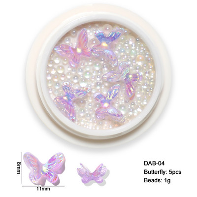 3D Aurora Butterfly körömdíszítések műgyanta körömbűvölők AB kevert üveg golyós gyöngyök strasszok barkács köröm kellékek kiegészítők